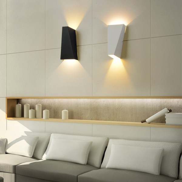 *2 Pakke Innendørs/Utendørs Vegglampe, Moderne Vegglampe, Aluminium Vegg*