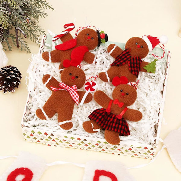 *4 Pepparkaksgubbe Dockor Prydnader Pepparkaksgubbe Chris*