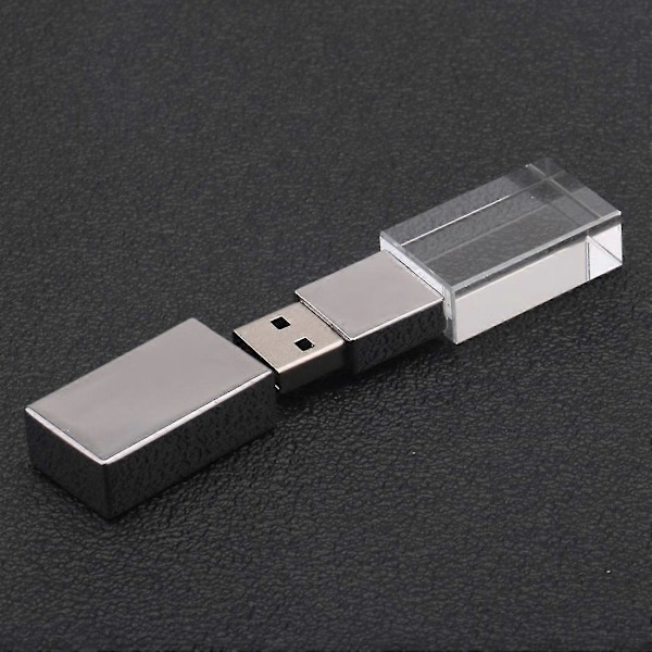 Kristallinkirkas LED-valo Metallinen USB-muistitikku Kynämuisti 32gb USB-muistitikku 16gb