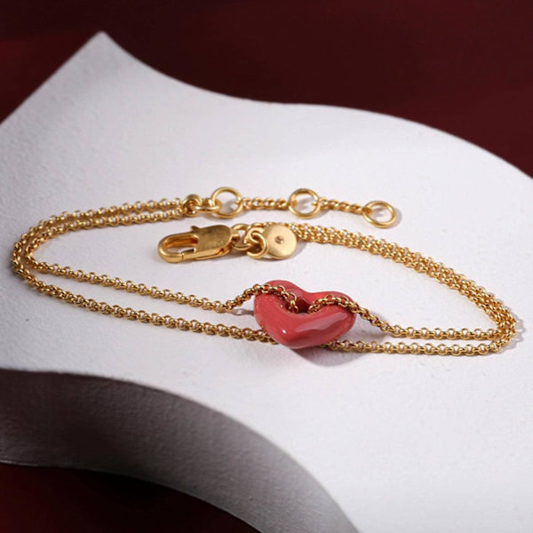 Send kæreste boudoir honning minimalistisk stereo hjerte armbånd p