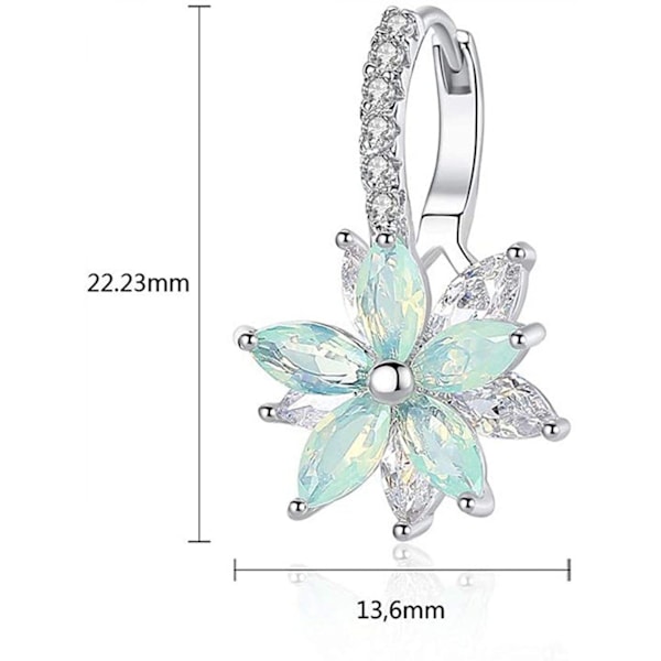 #par øreringe sterling sølv blomst#