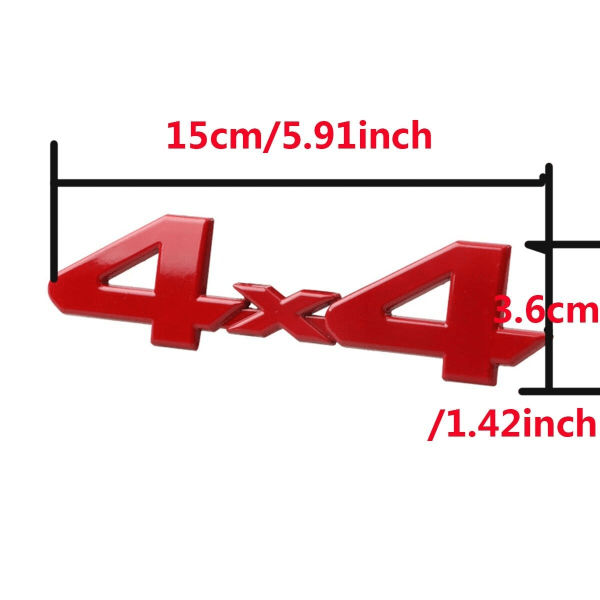 2 kpl Metal 4x4 Auton Takaluukun Takamerkki Tarra St