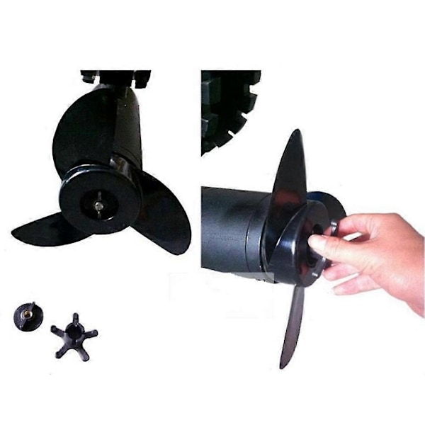 Båtpropeller Elektrisk Påhengsmotor Propell For Et44l Et54l D65l Trollingmotorer Monteringsutstyr/båt 3-blader (svart)