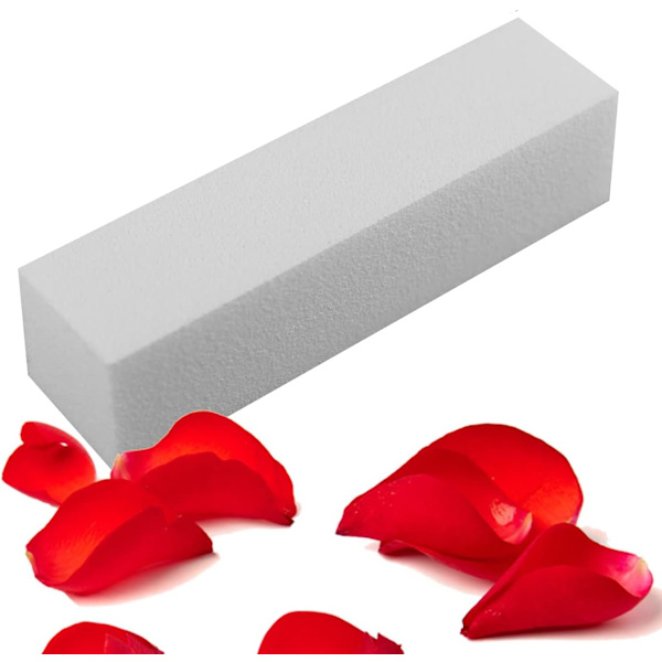 *10 Pack Vita Nagelbufferblock 120 Grits med Nagelborste för Pr*