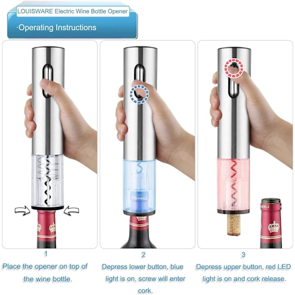 *Elektrisk Corkscrew Professionel Flaskeåbner til Vin Genopladelig*