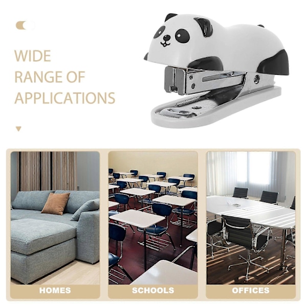 Panda Mini Häftapparat för Skrivbord Handhållen Häftapparat Kontor Hem Häftapparat