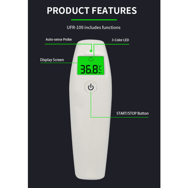 Elektronisk infraröd termometer Hög noggrannhet termometer för Bab