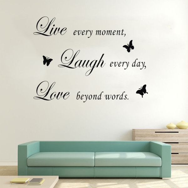 1 stykker Faith Hope Love Laugh Family Live Wall Decal Sticker Mo