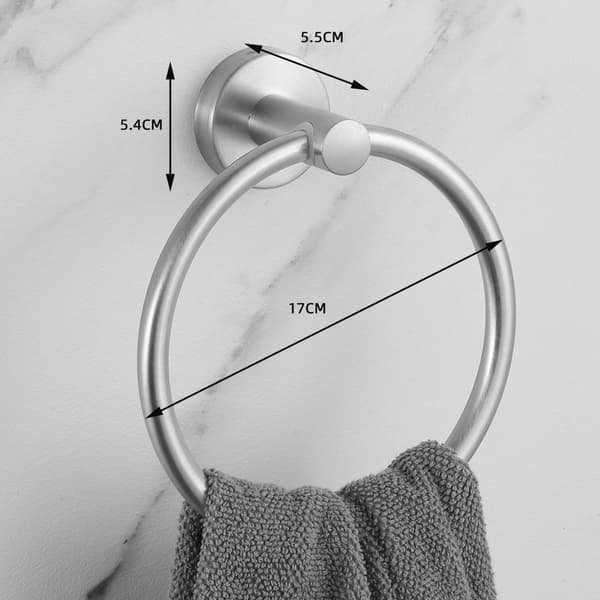 #Sølv Bad Håndkle Ring, Selvklebende Veggmontert Håndkleholder#