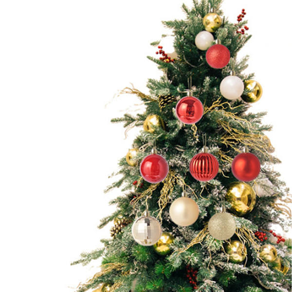 #24 stycken röda julgranskulor 3 cm#