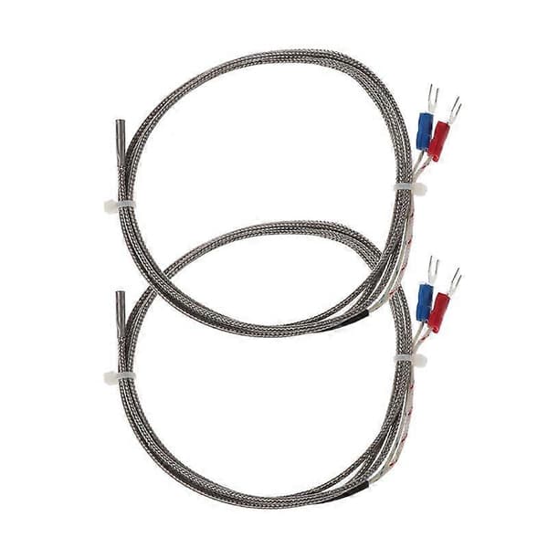 2 stk 1m K-Type 0 til 600 graders termoelement temperaturkontroller sensorprobe 3x15x1000