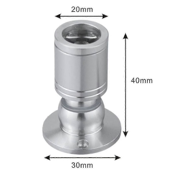 4 Mini Takspotlights, Showcase Belysning, 1W Varmvitt 3000K