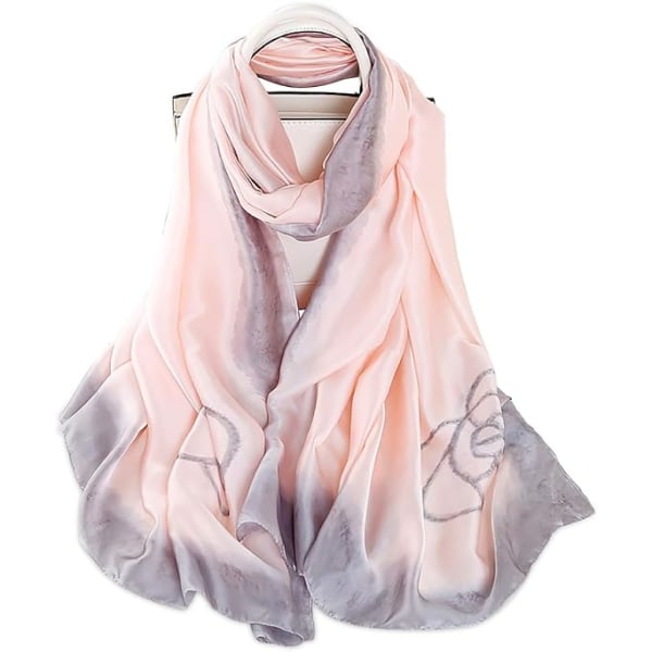 Silketørklæder Kunstnerisk blækmaleri Blomsterprint Elegante tørklæder L