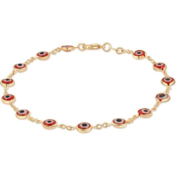 Gold Plated Evil Eye Anklet Bracelet