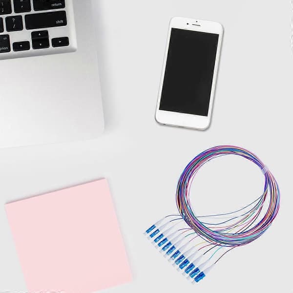 12 Farver SC Bundle Pigtail Fiber Optisk Patch Cord/Pigtail 1.5M til FTTH FTTX