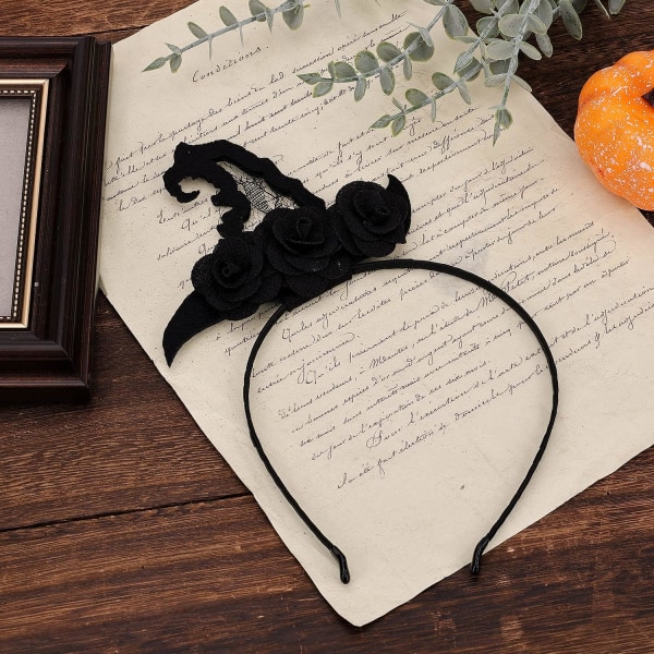 /#/Pieces Halloween Lace Flower Headbands, Black Lace Headbands Hair/#/