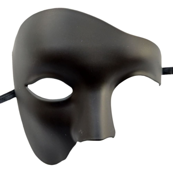 (svart) Vintage Maskeradmask Fantom Operan Enögd Hal