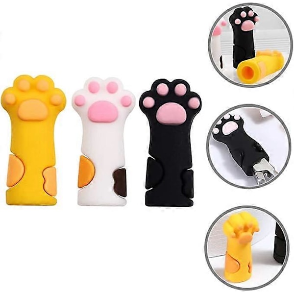 3 st Döda Hud Saxar Skyddsfodral Manikyr Nagelband Pincett Skydd Nagelbandstång Skydd Katt Tass Nagelbandstång Skydd Japanska Tänger