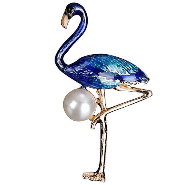 1 st Flamingoformad Brosch Chic Pärlbrosch Modelegeringsbroschnål