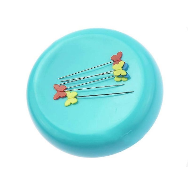 2 kpl Magneettinen ompeluneulatyyny Pyöreä paperiliittimen pidike Magneettinen tyyny Neulapidike Ompeluneula Push Pin Hiusklipsin säilytyskotelo Neulatyyny S