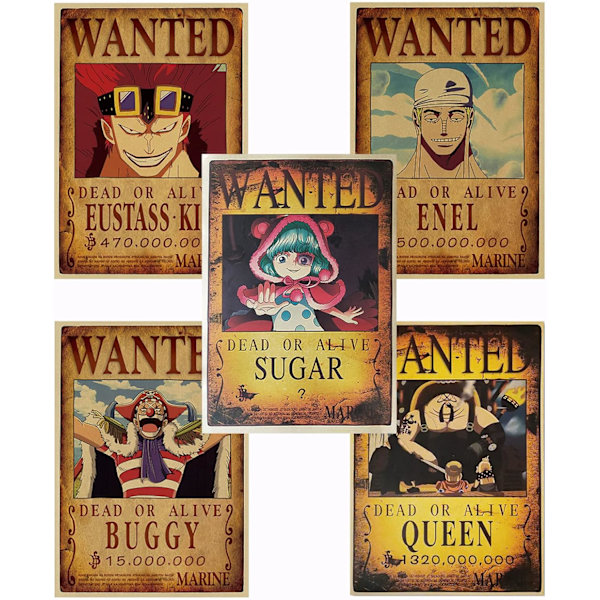 Anime-plakat (3), One Piece Wanted 51.5cm × 35.5cm Stor, Manga Po