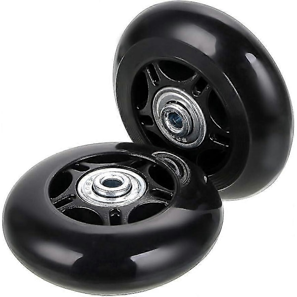 2 kpl Matkalaukun Vaihtopyörät Kääntyvät Pyörät Kumilaakerit Korjaussarjat (80mm*24mm)
