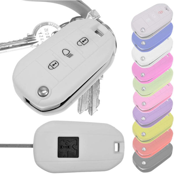 Hvid Blød Key Cover Bilnøglebeskyttelsesetui til Honda ten