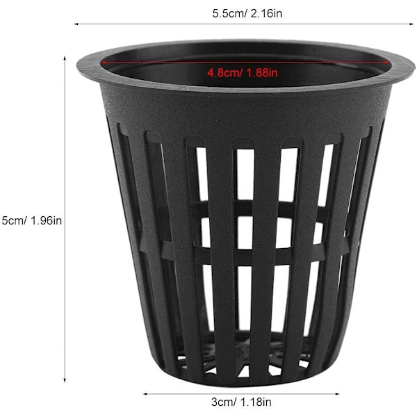 10 st/set Hydroponiska Korgar Växtkoppar Plastkrukor Återanvändbara D