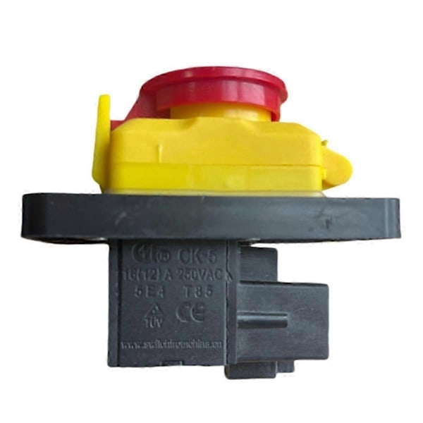 CK5 AC250V 4-Pin Start Stopp Nullspenningsutløser Trykknappbryter Vanlig for Treverksted og Metallbearbeiding Mach