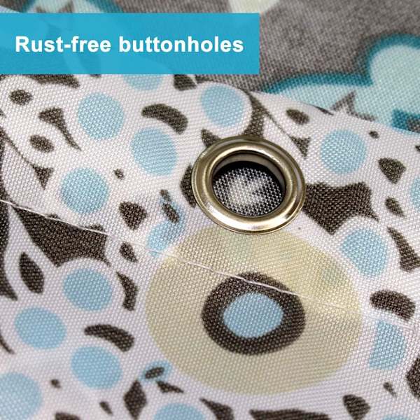*Vandafvisende bruseforhæng Tykt polyester badeforhængsfor*