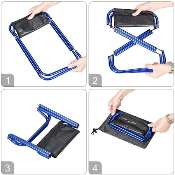 Foldbar Campingstol - Mini Foldbar Udendørs Stol - Bærbar C