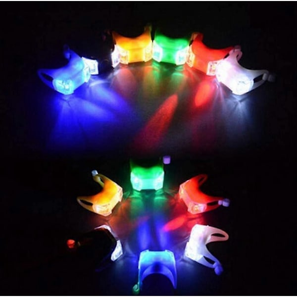 Cykellampor Fram Och Bak Silikongummi LED Vattentäta Huvudlampor Baklampa Hög Intensitet För Säkerhet, 2-pack
