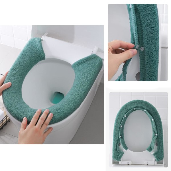 Blødt, tykt, varmt, strækbart, vaskbart toiletbrætssæde i stof
