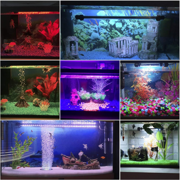 Aquarium LED-belysning 18cm med fjärrkontroll, RGB Multicolor L