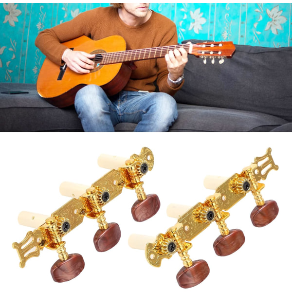 2 stk. Gitar Stemmeskruer Klassisk Gitar Stemme Nøkler Justerbar