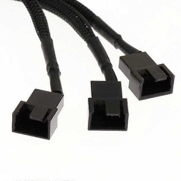 2x3-vägs 3/4-Pin Y-Splitter Adapterkabel För CPU PC-Chassi PWM Fläkt 270mm