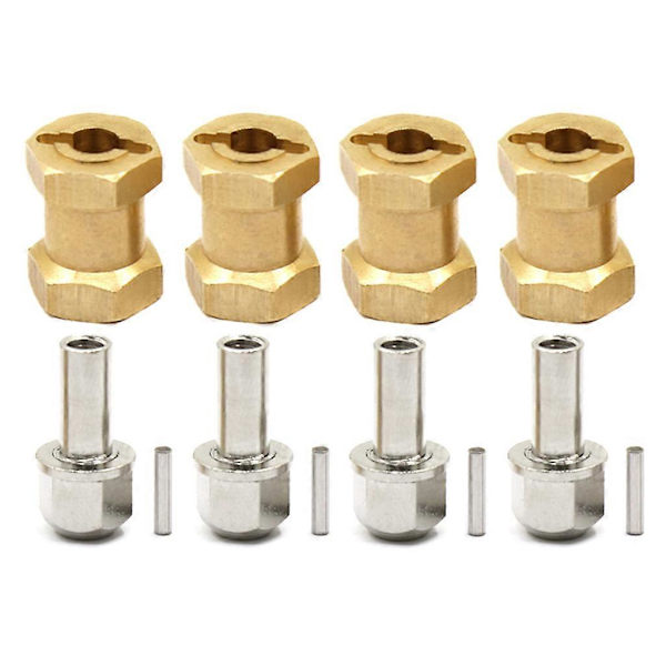 Widener Adapter Sæt 4 stk. 12mm 15mm 17mm Messing Hex Hjul Widener Adapter Sæt