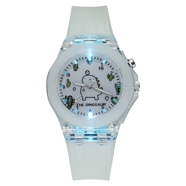#kello piirretty pieni dinosaurus lasten kello valaiseva#