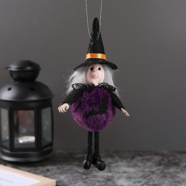 Halloween pumpa hängande prydnad häxa skalle för docka hänge part dekor