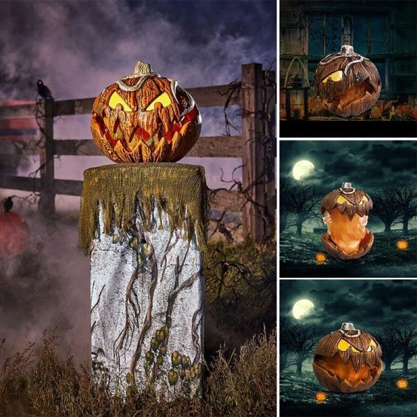 (1 stk) 2023 Ny for Spirit Halloween Animatronisk, Halloween Pum