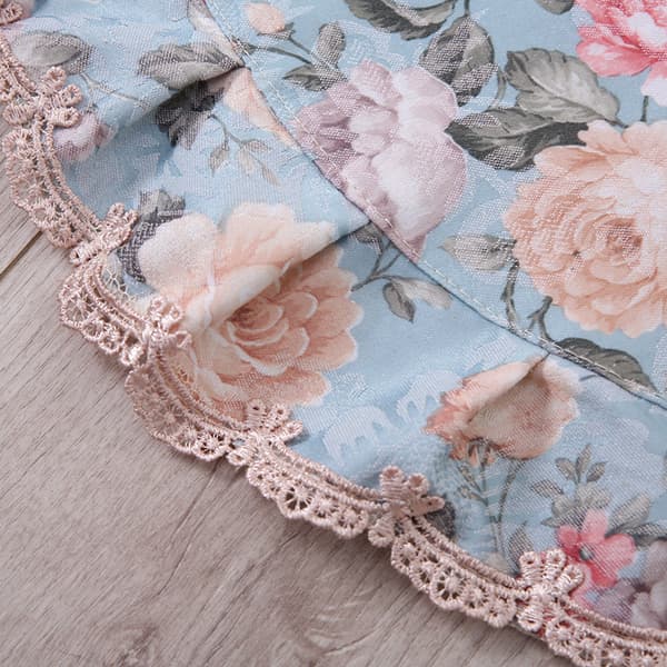 #Mode Halvförkläde Pastoral Stil Spetsbroderad Serveringspersonal Väntinna Midje Förkläde#