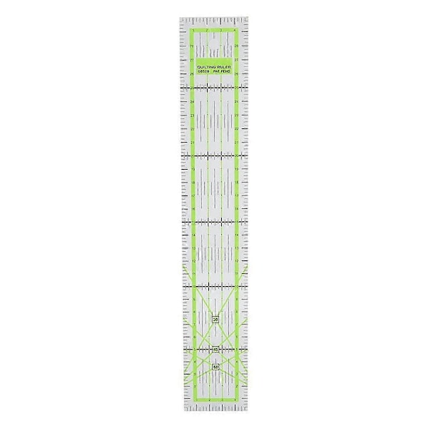 Akryyliviivain, 5 * 30 cm korkea läpinäkyvä räätälin, ompelijan, tilkkutöiden työkalu DIY-ompeluviivain helppoon ja tarkkaan leikkaamiseen