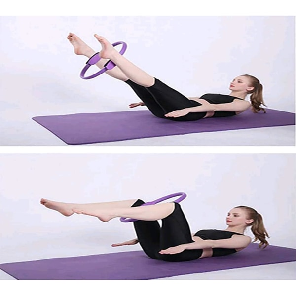 *Sjælden perle Yoga Pilates Ring Magic Circle Muskeltræning Fitness Krops Træner Cirkel 37x4x5cm Yoga Cirkel Pilates Ring Sort*