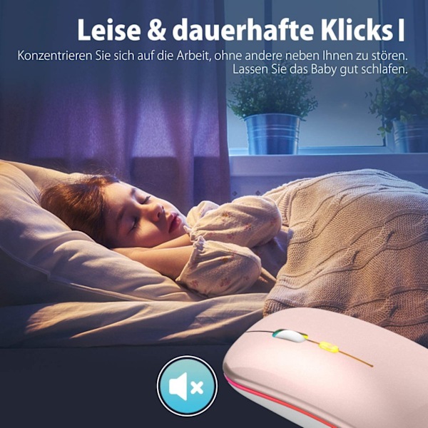 #Langaton Bluetooth-hiiri, latautuva, hiljainen, sileä, toimistokäyttöön#