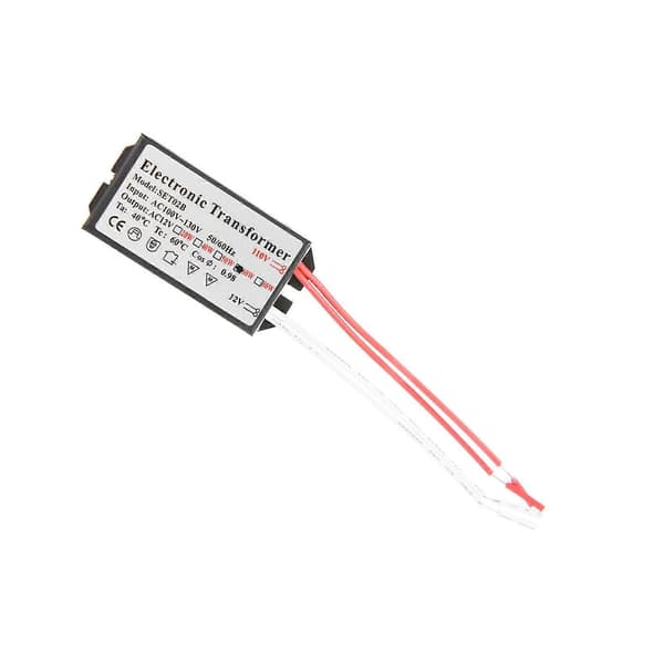 110V til 12V Elektronisk Transformator Spenningsomformer Smart Strømforsyningsdriver (60W)