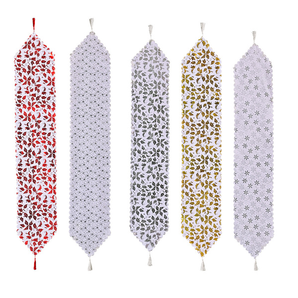 Julbordstablett 35x180cm Snöflinga Tryckt Bordstabletter Ch