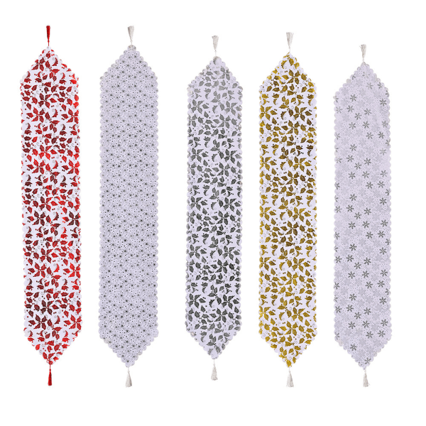 Julbordstablett 35x180cm Snöflinga Tryckt Tablett