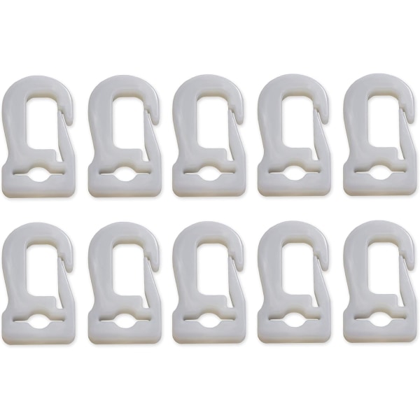 *Pärla sällsynta 100 karbinhakar, flaggkrokar, plastkarbinhakar för flaggstänger*