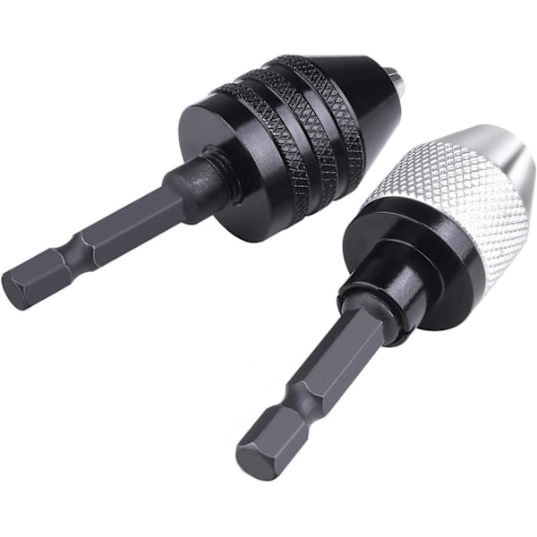 *2 stycken 6,35 mm (1/4\") Nyckellös borrchuck Hex Chuck Nyckellös chuck Q*