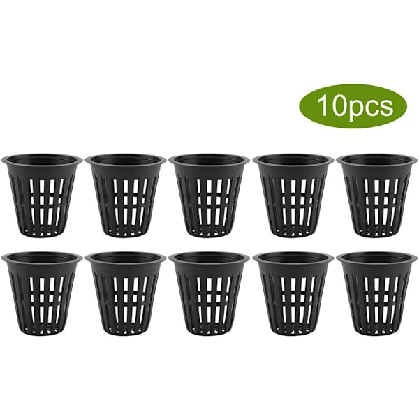 10 st/set Hydroponiska Korgar Växtkoppar Plastkrukor Återanvändbara D